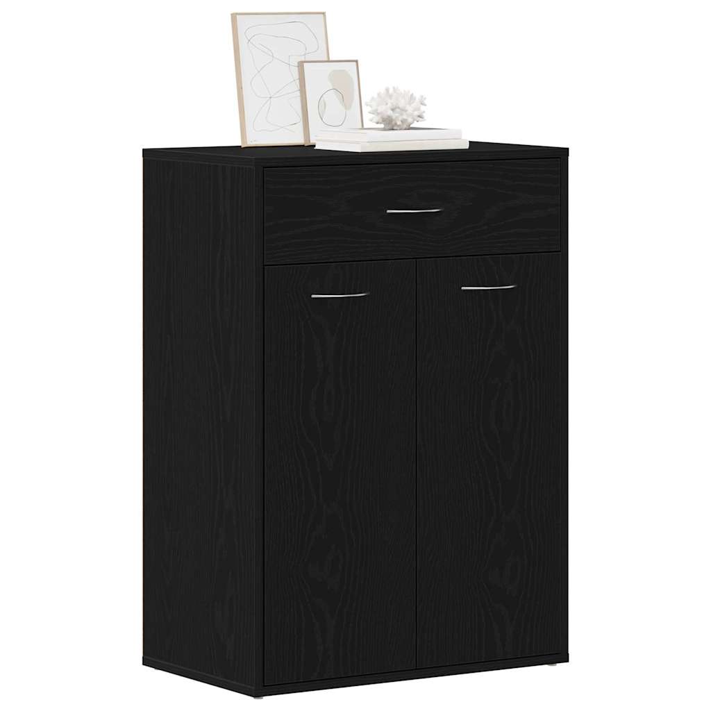 Shoe Rack 60 x 35 x 84 cm Engineered Wood Black Oak