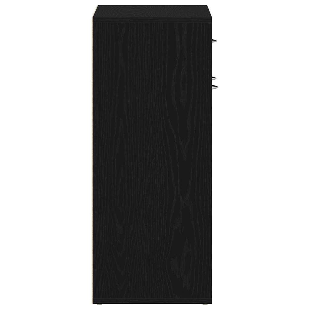Shoe Rack 60 x 35 x 84 cm Engineered Wood Black Oak