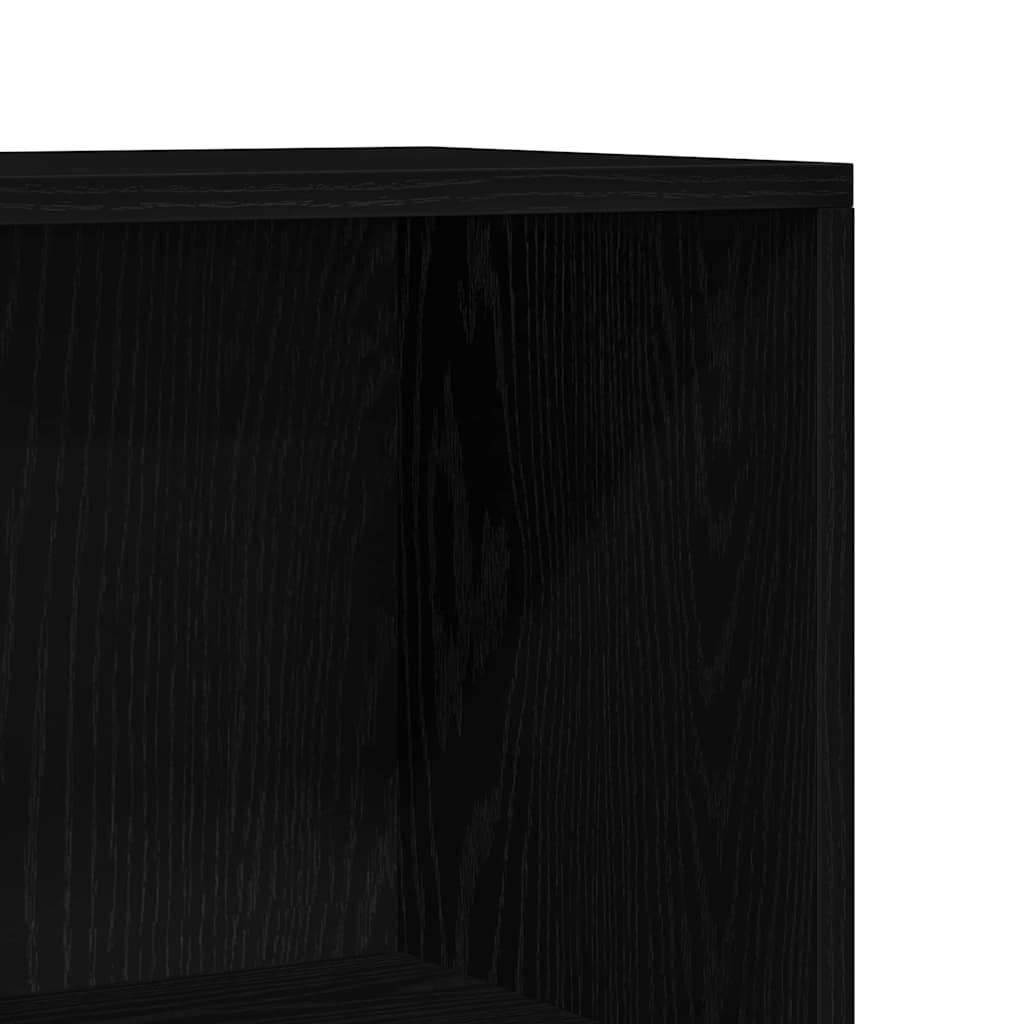 Bookshelf 60 x 24 x 143 cm Engineered Wood Black Oak