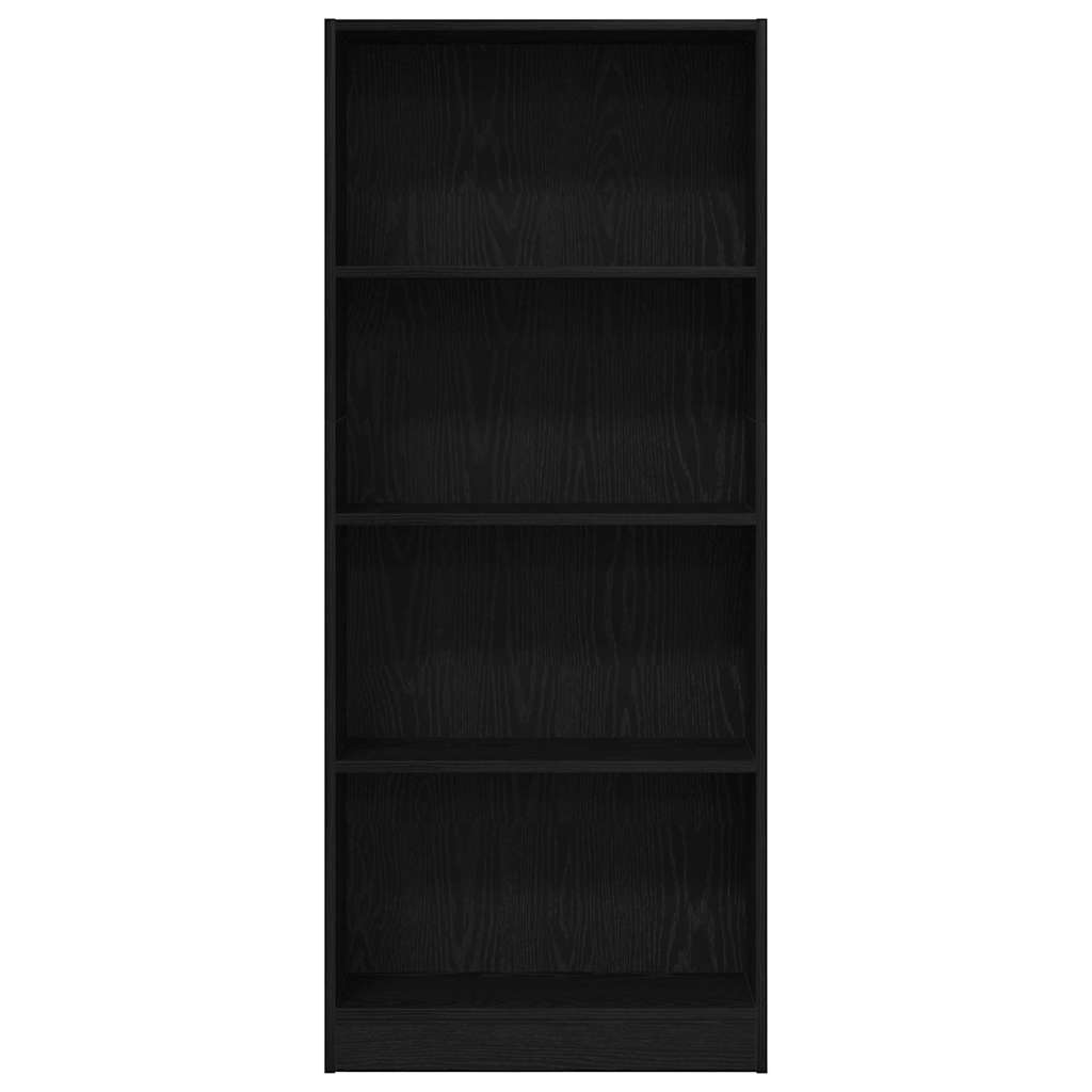 Bookshelf 60 x 24 x 143 cm Engineered Wood Black Oak