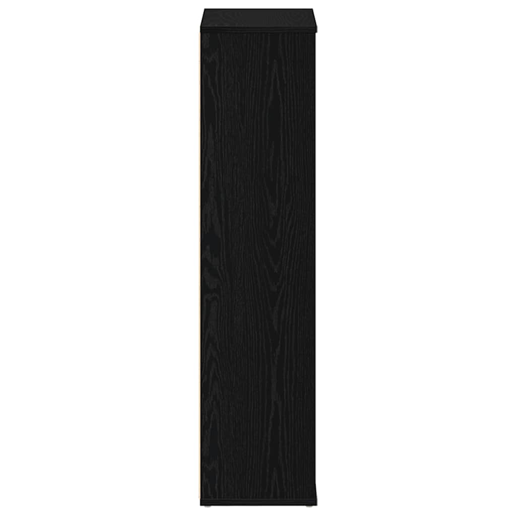 Bookcase Black Oak 50x25x104 cm Engineered Wood