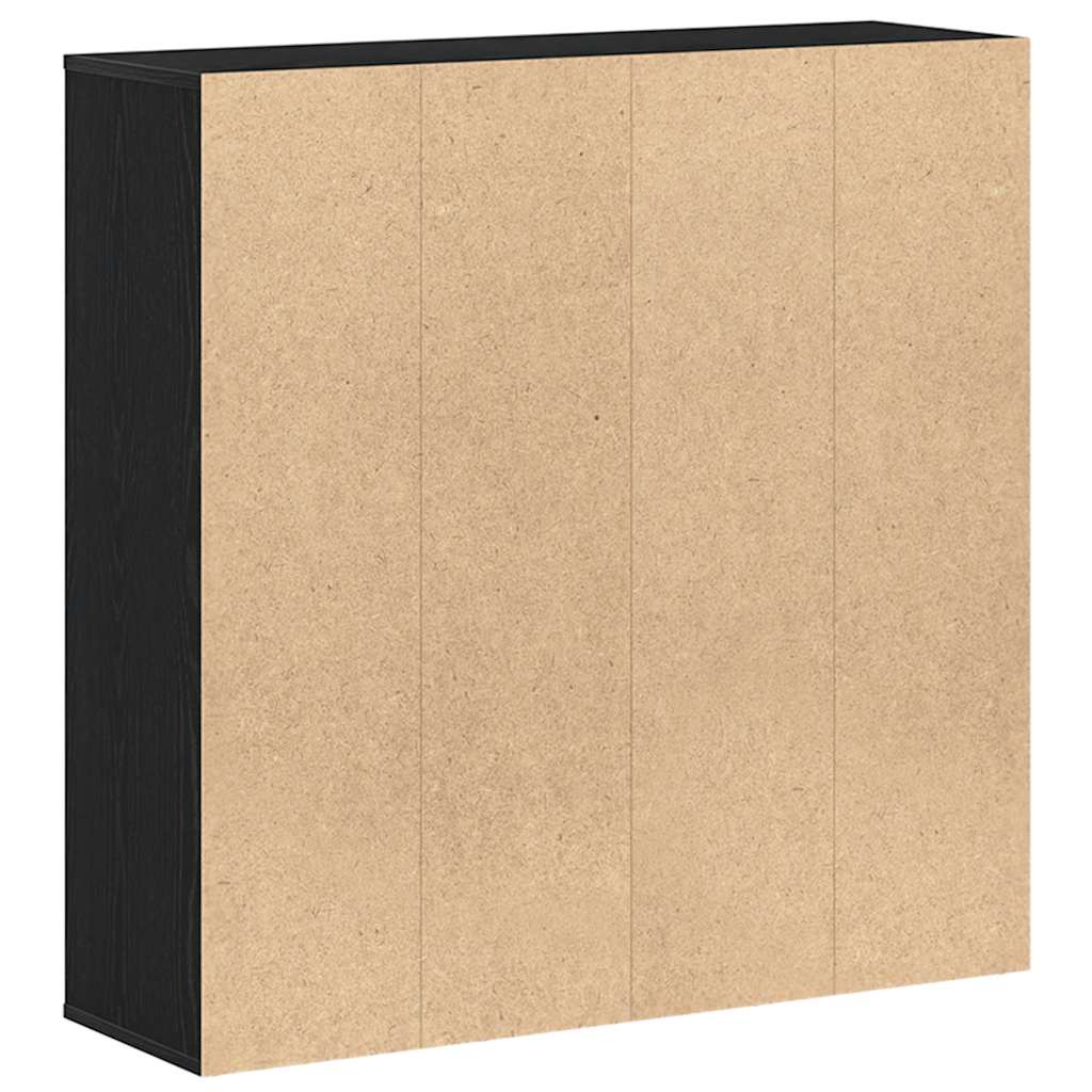 Book Cabinet Black Oak 98x29x97.5 cm Engineered Wood