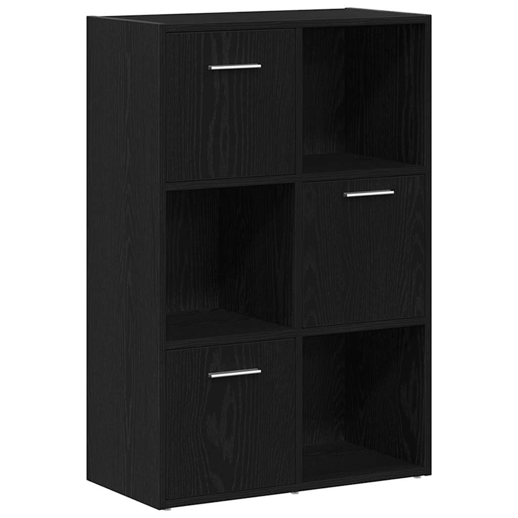 Book Cabinet/Room Divider Black Oak 60.5x30x90 cm