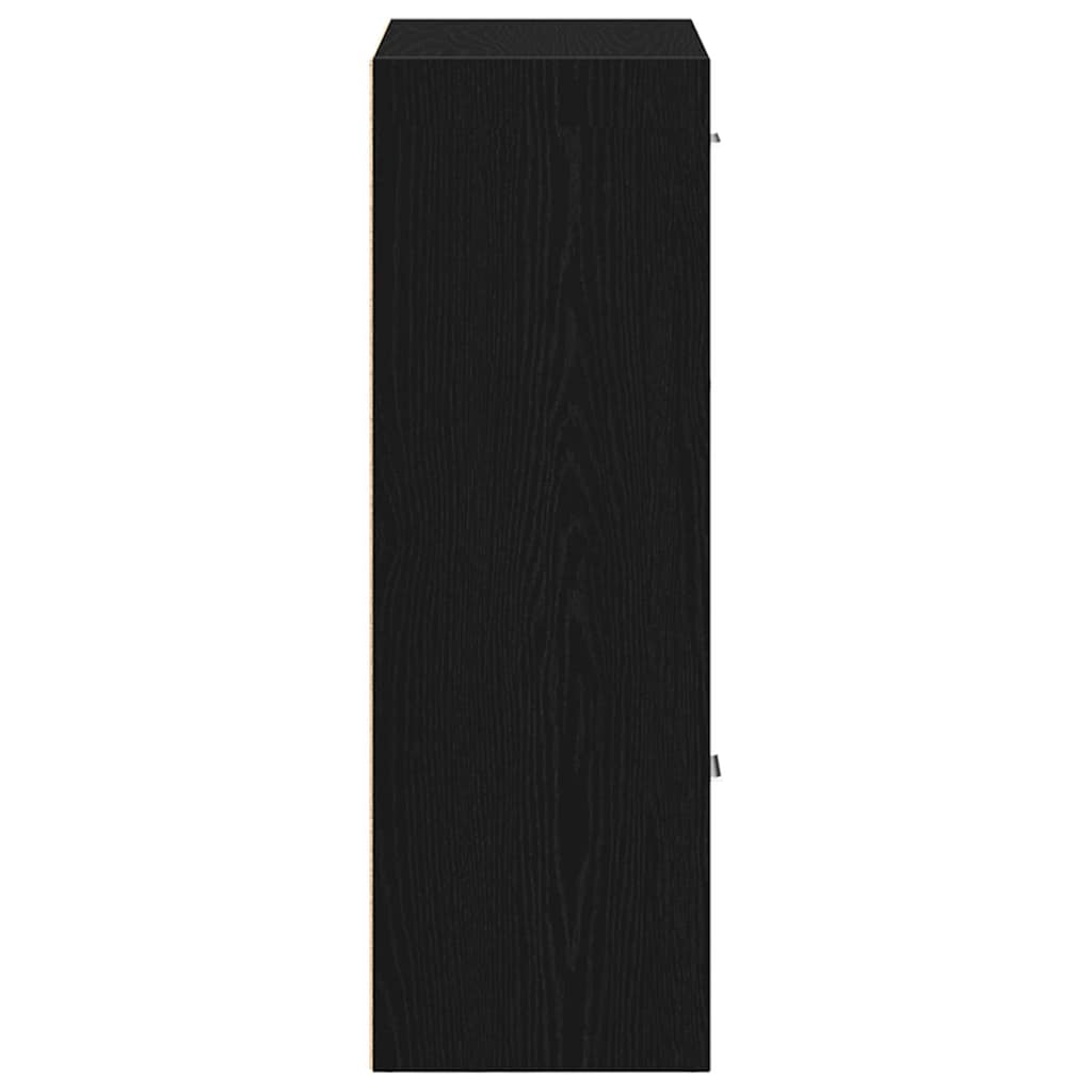 Book Cabinet/Room Divider Black Oak 60.5x30x90 cm