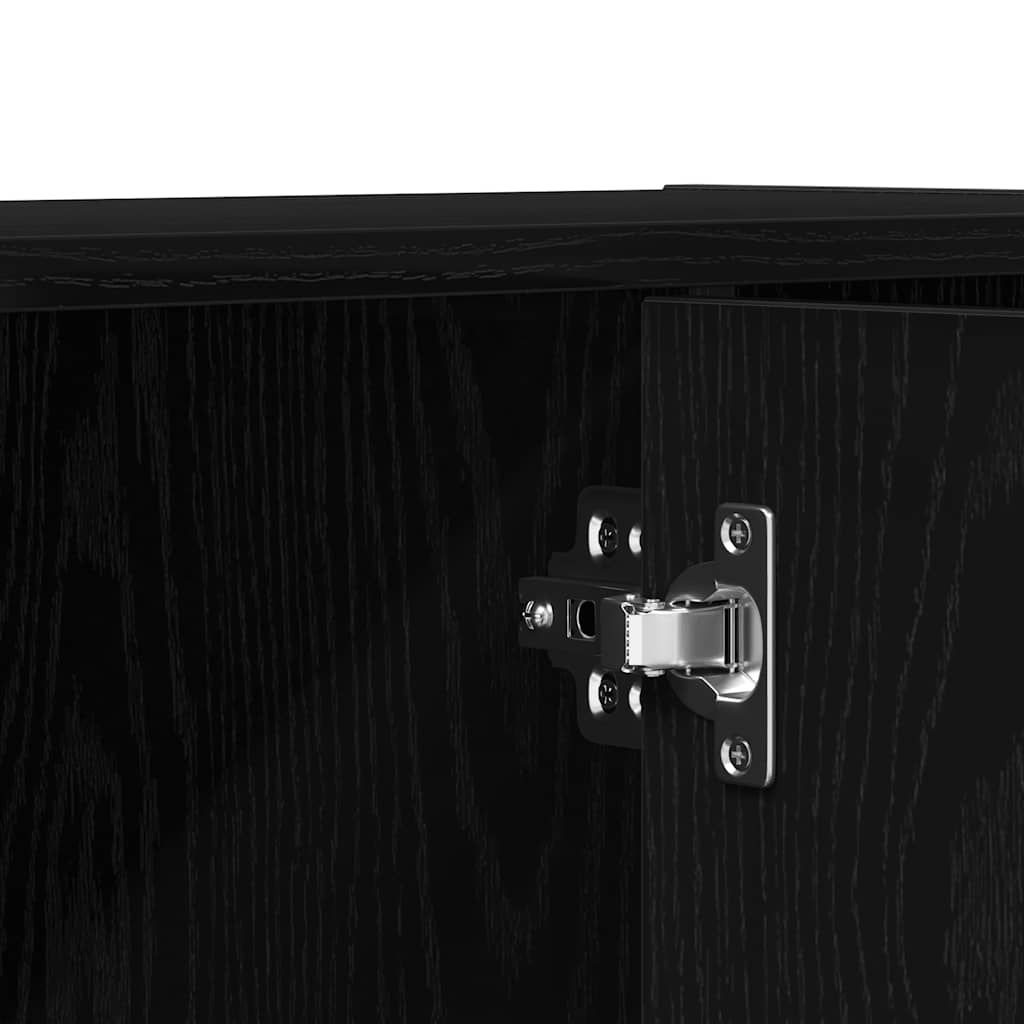 Book Cabinet/Room Divider Black Oak 60.5x30x90 cm
