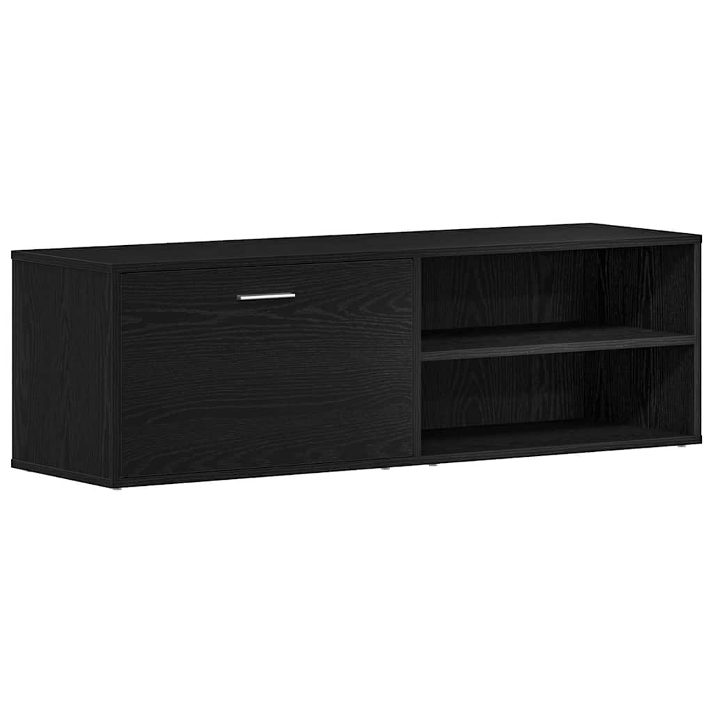 TV Cabinet Black Oak 120x34x37 cm Engineered Wood