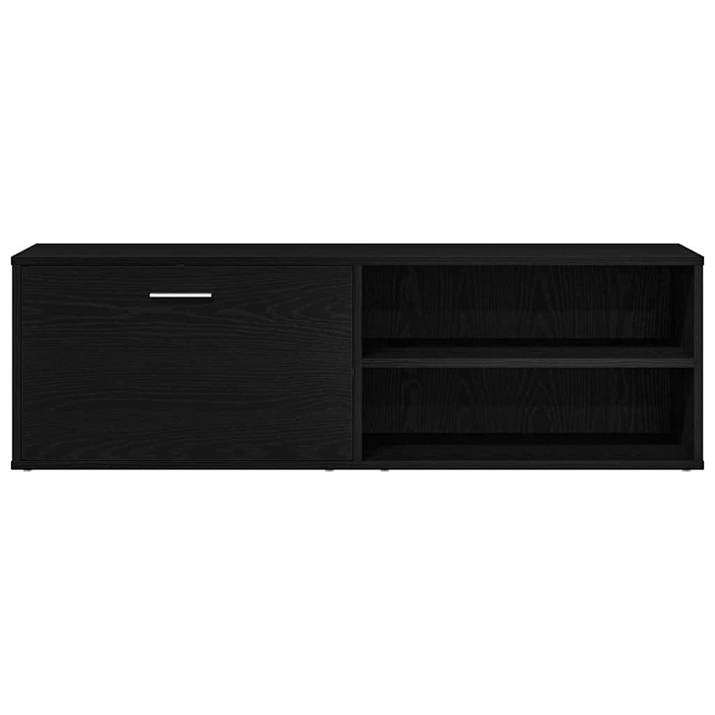 TV Cabinet Black Oak 120x34x37 cm Engineered Wood