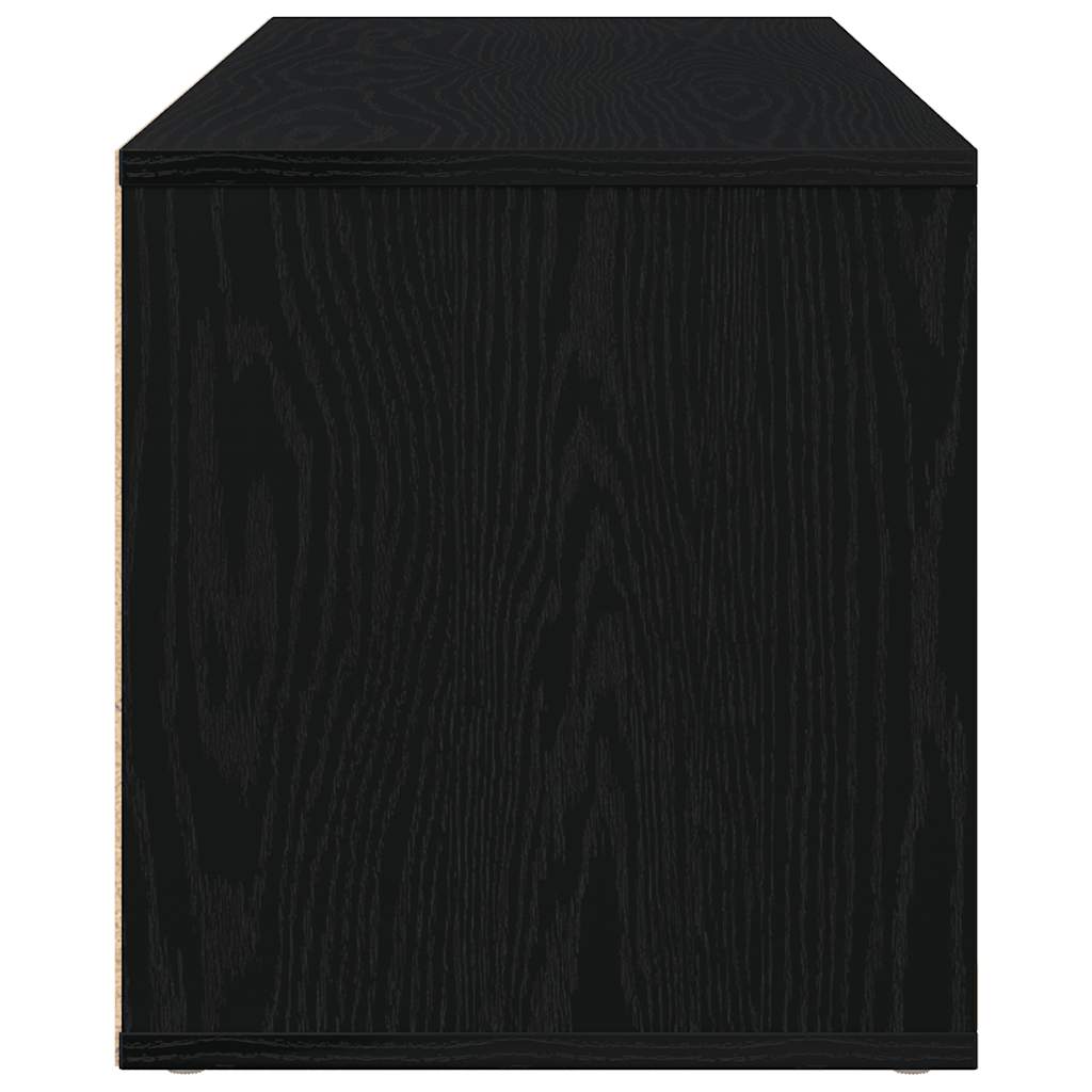 TV Cabinet Black Oak 120x34x37 cm Engineered Wood