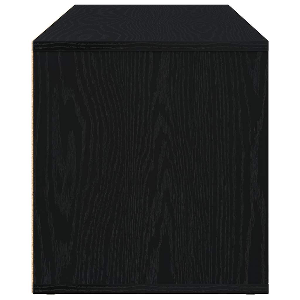 TV Cabinet Black Oak 120x34x37 cm Engineered Wood