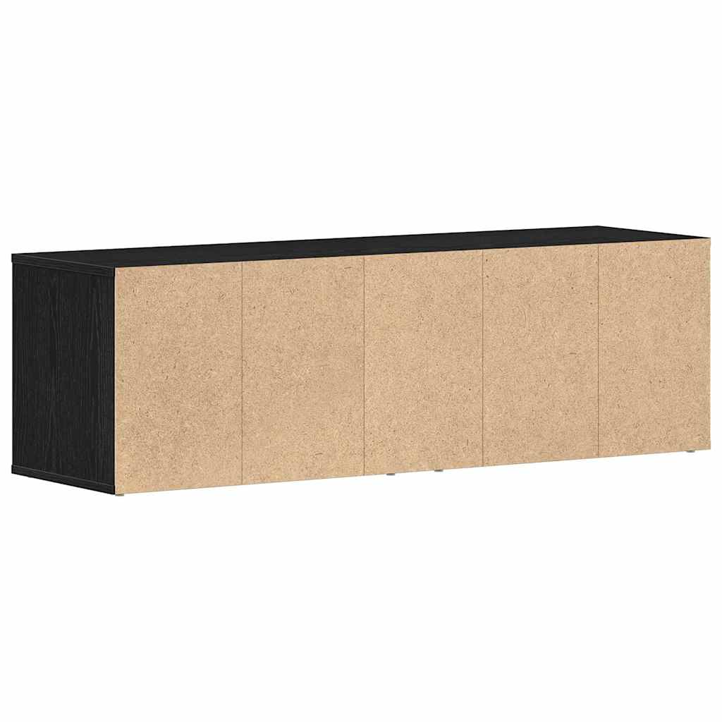 TV Cabinet Black Oak 120x34x37 cm Engineered Wood