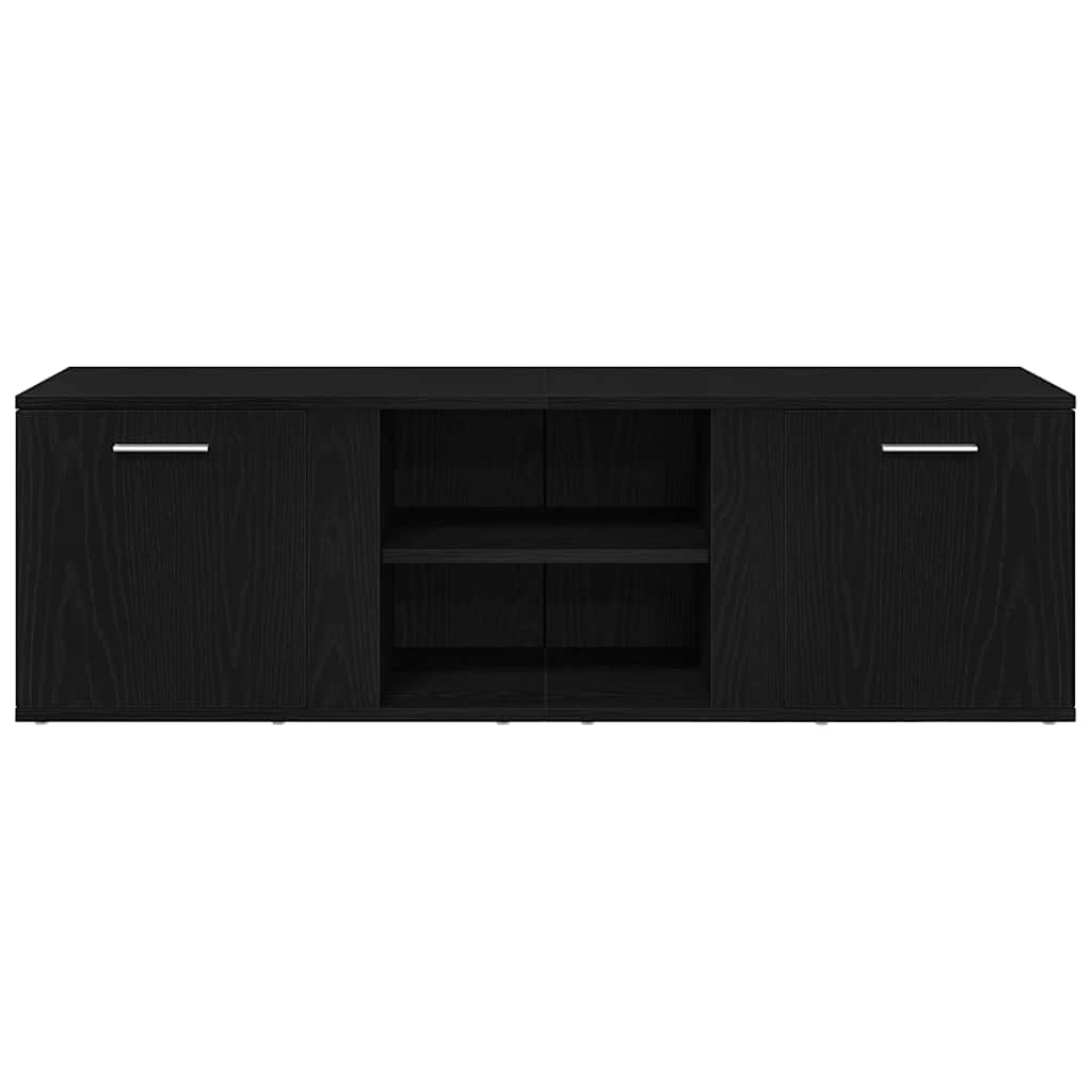 TV Cabinet Black Oak 120x34x37 cm Engineered Wood