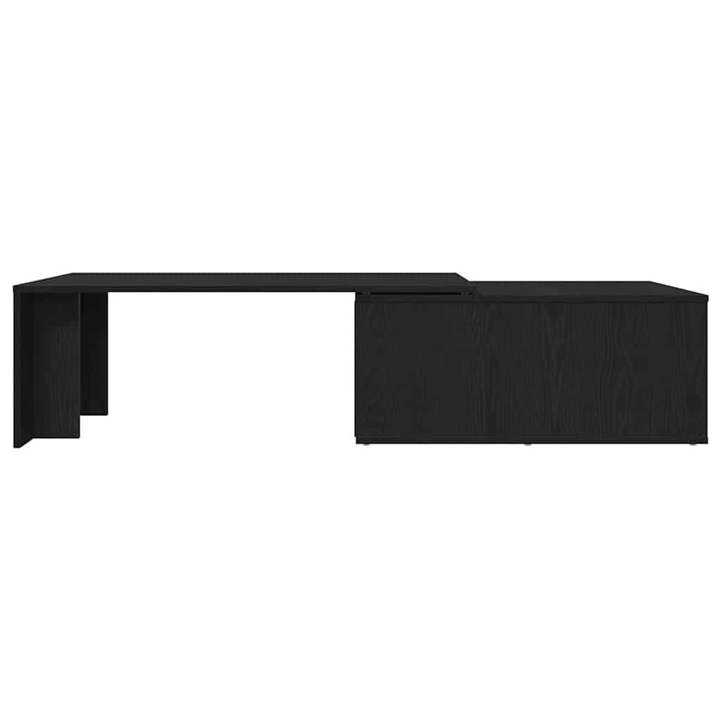 Coffee Table Black Oak 150 x 50 x 35 cm Engineered Wood