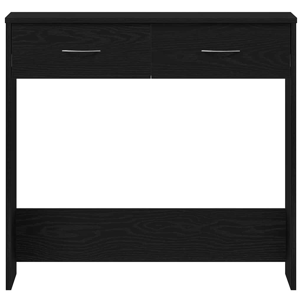 Desk with Drawer Black Oak 80 x 40 x 75 cm Engineered Wood