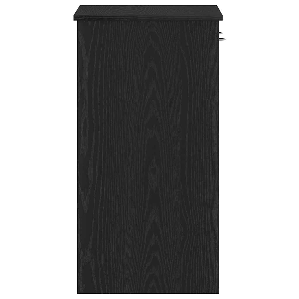 Desk with Drawer Black Oak 80 x 40 x 75 cm Engineered Wood