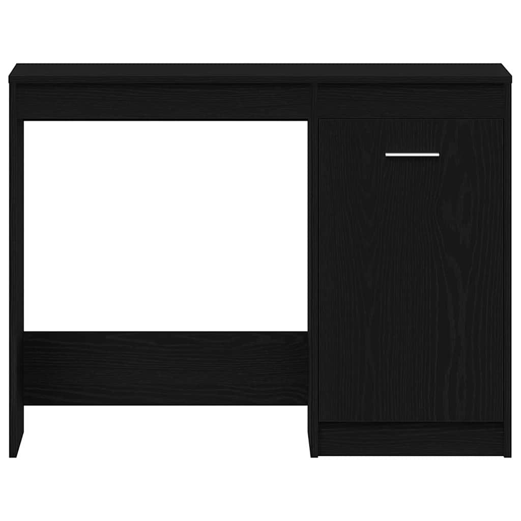Desk with Storage Black Oak 100 x 50 x 76 cm Engineered Wood