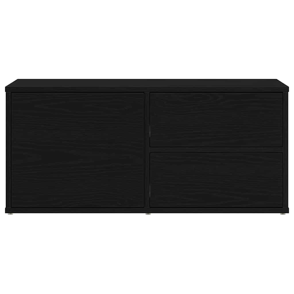 TV Cabinet 80 x 34 x 36 cm Black Oak Engineered Wood