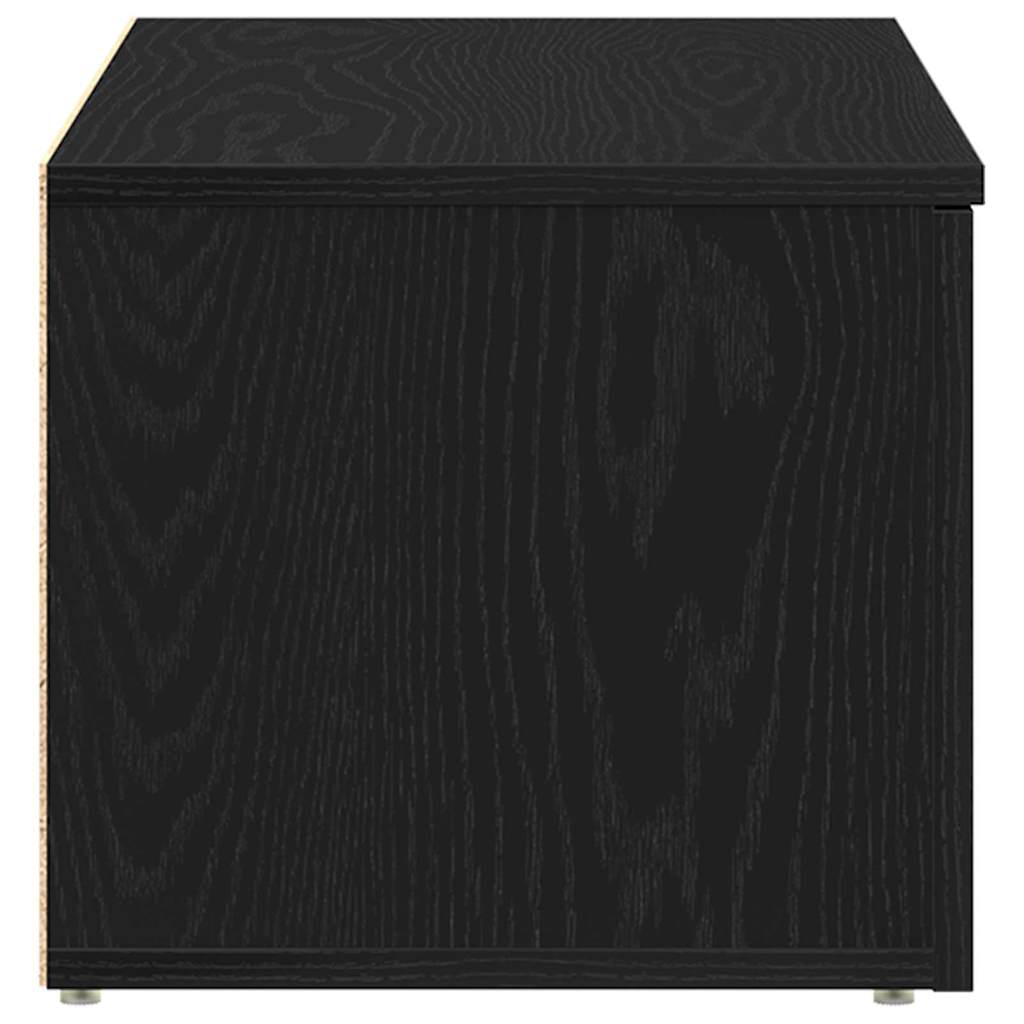 TV Cabinet 80x34x30 cm Black Oak Engineered Wood