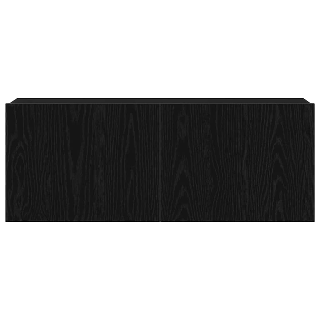 TV Cabinet Black Oak 80 x 30 x 30 cm Engineered Wood
