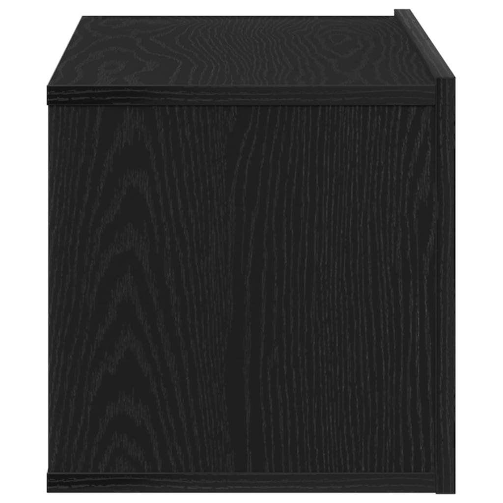 TV Cabinet Black Oak 80 x 30 x 30 cm Engineered Wood