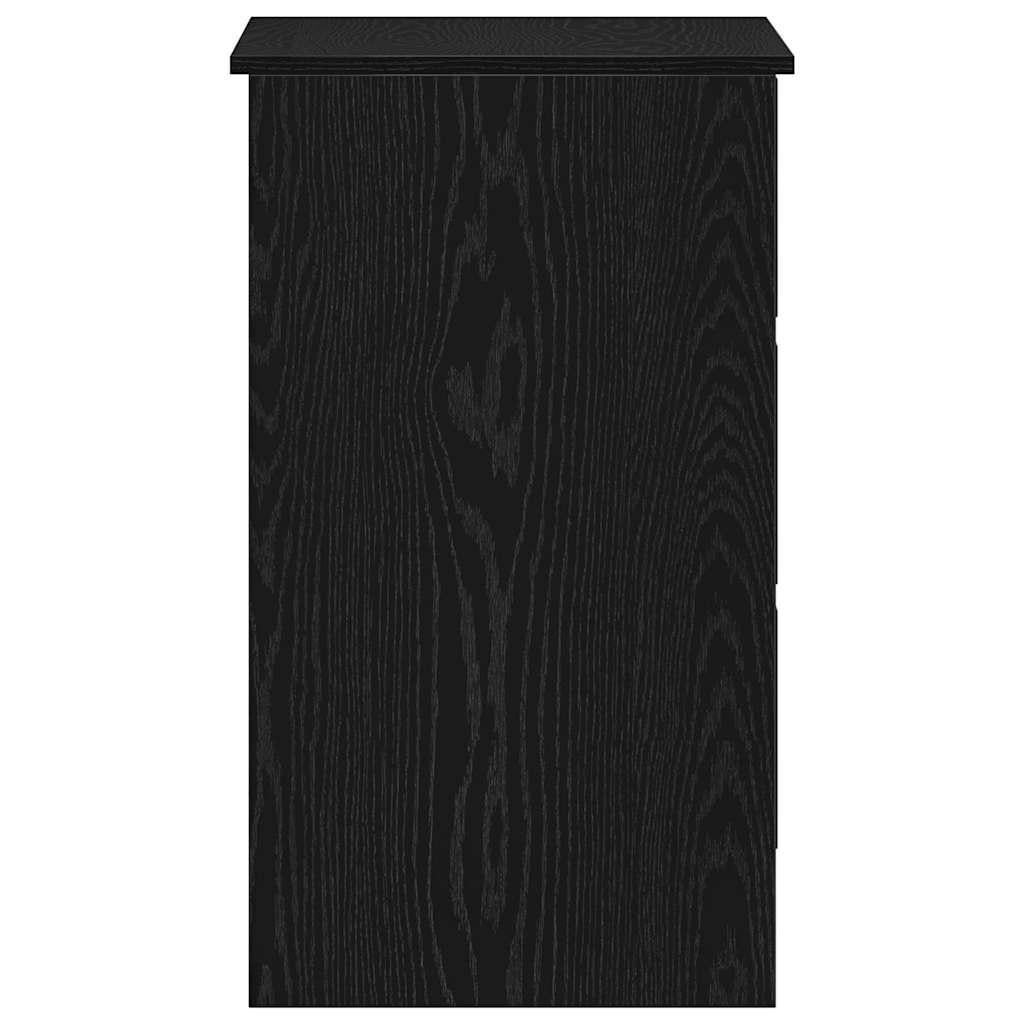 Desk Black Oak 90x45x76 cm Engineered Wood