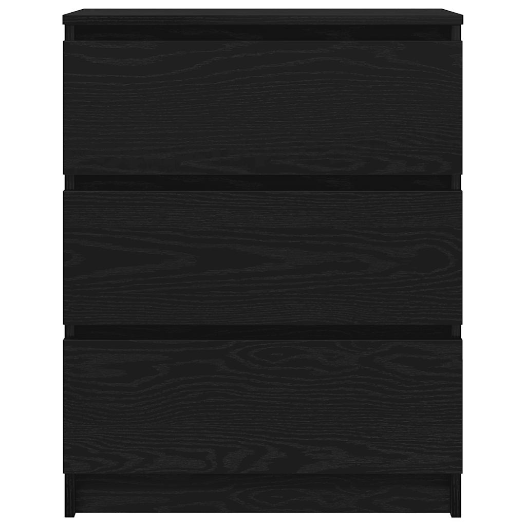 Sideboard Black Oak 60x35x76 cm Engineered Wood
