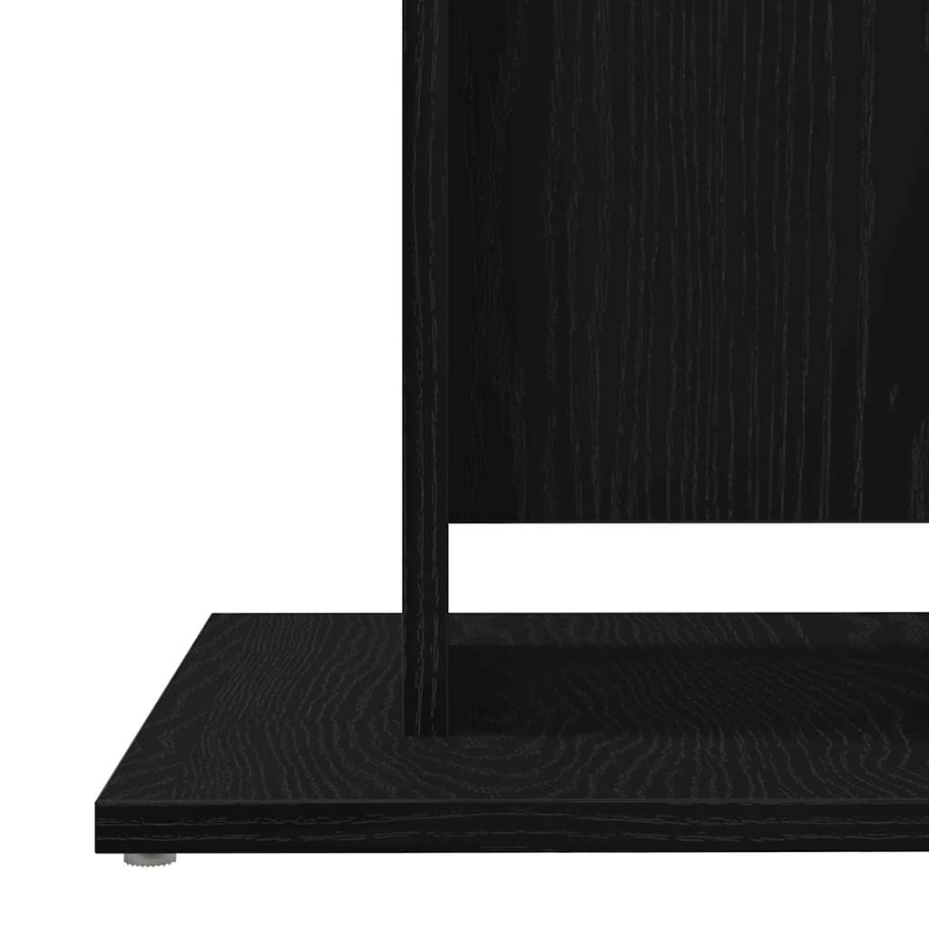 Bistro Table Black Oak 60x60x75 cm Engineered Wood