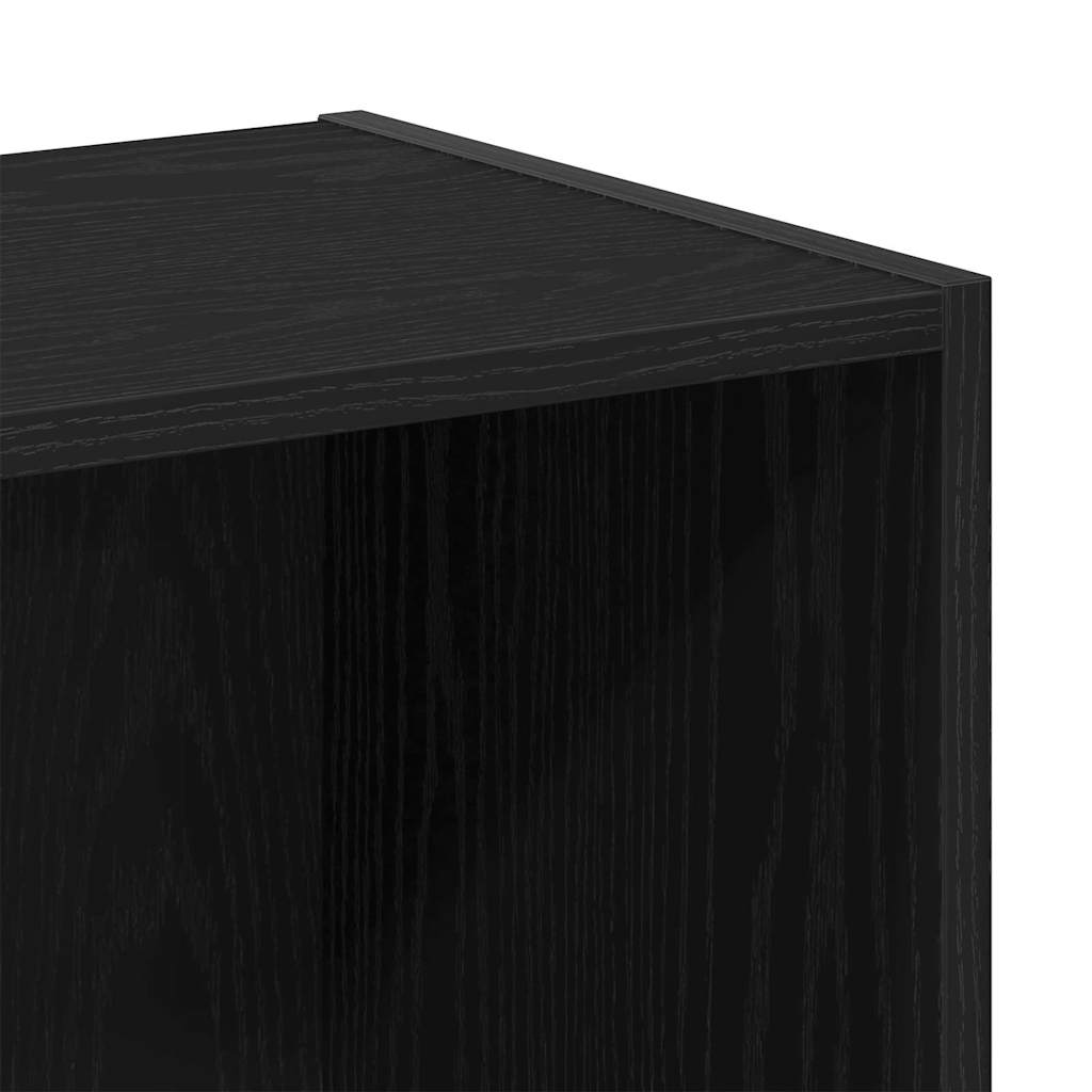 Book Cabinet 4-Tier 36 x 30 x 171 cm Engineered Wood Black Oak