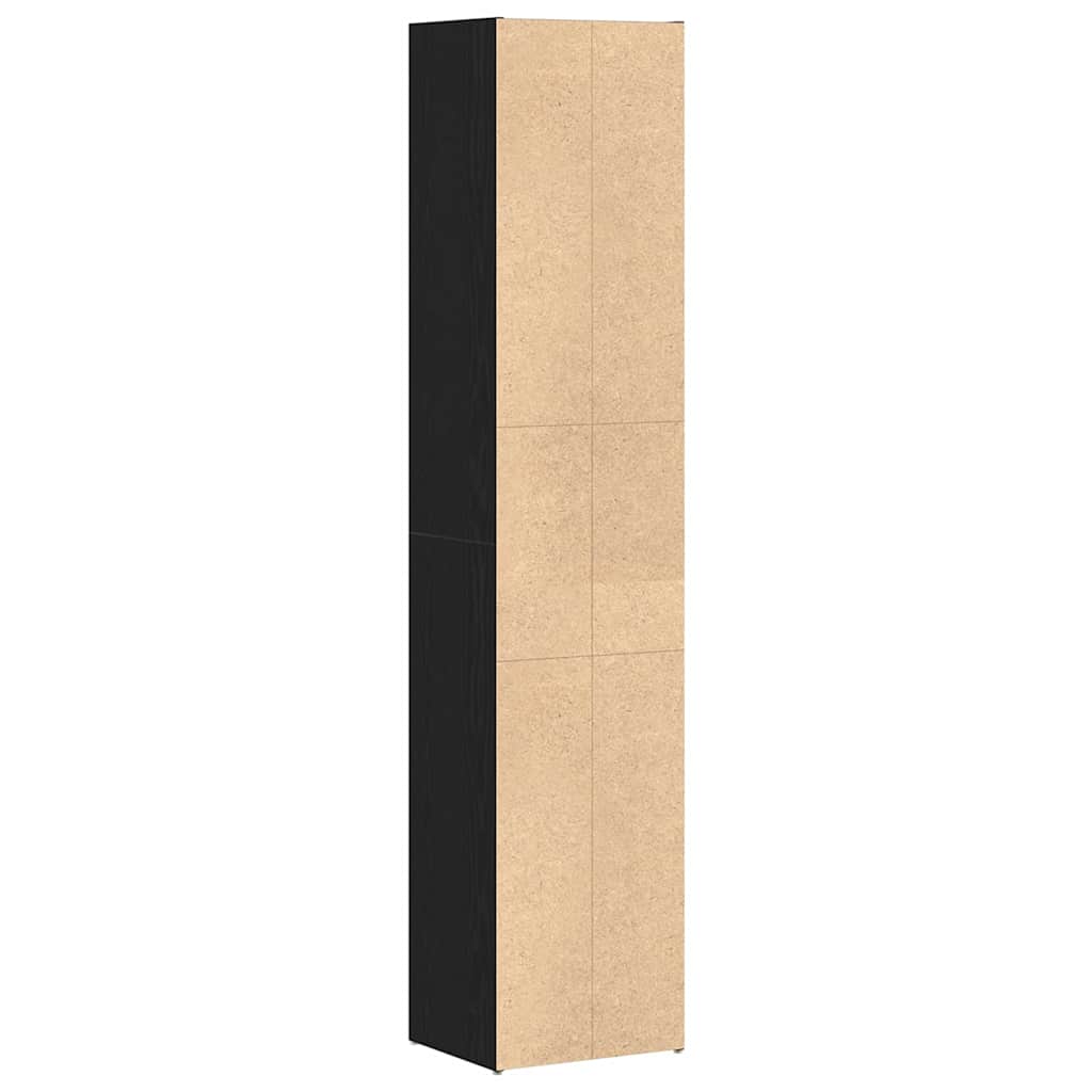 Book Cabinet 4-Tier 36 x 30 x 171 cm Engineered Wood Black Oak
