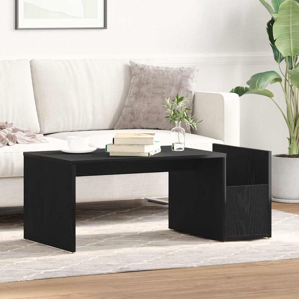 Coffee Table Black Oak 90 x 45 x 35 cm Engineered Wood