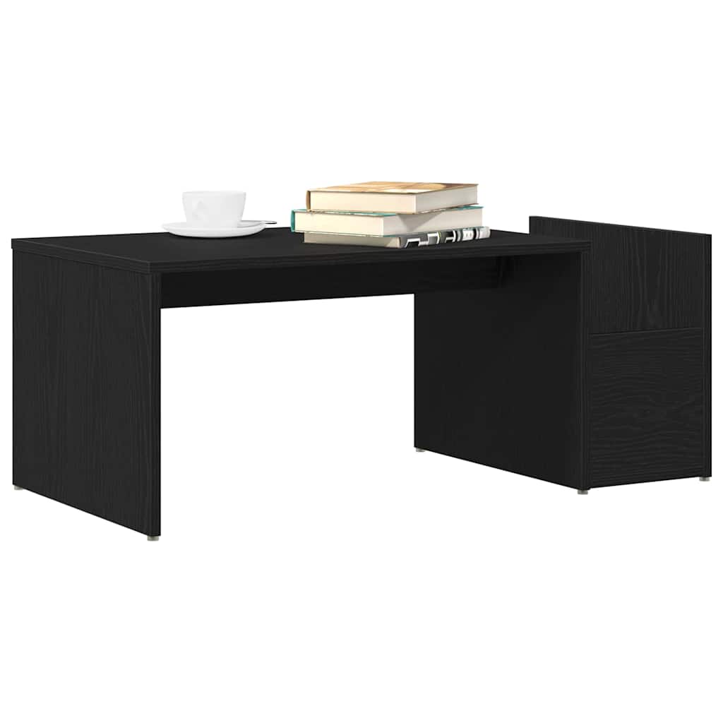 Coffee Table Black Oak 90 x 45 x 35 cm Engineered Wood
