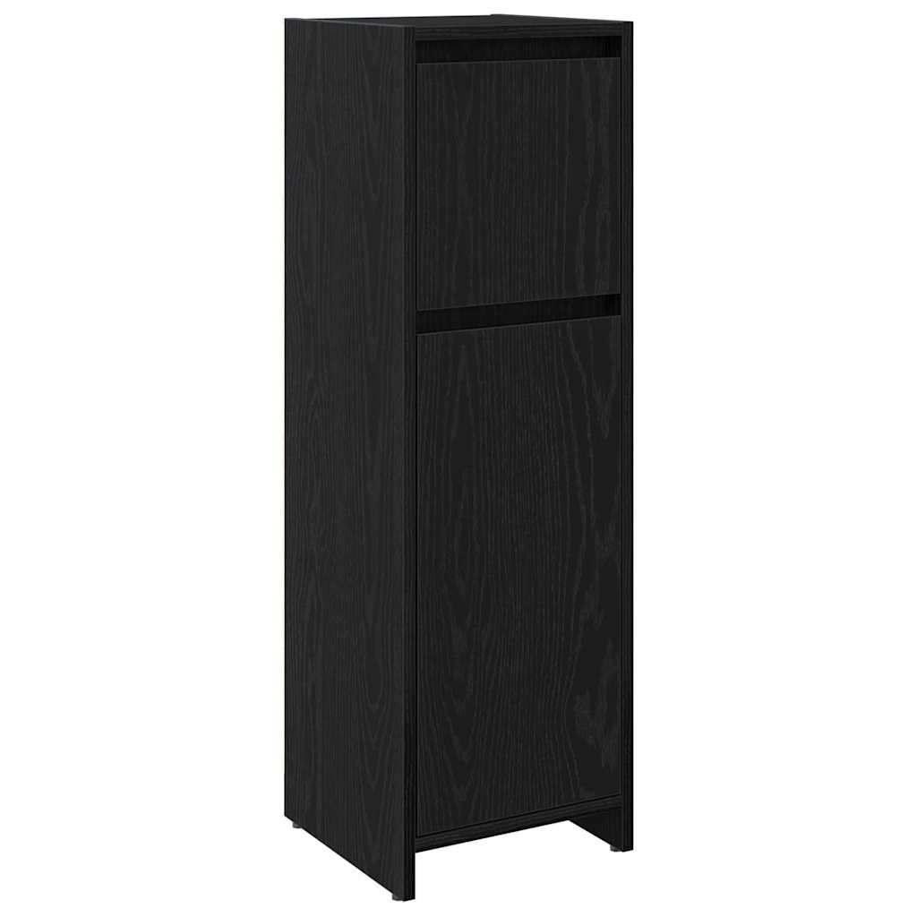 vidaXL Bathroom Cabinet Black Oak 30 x 30 x 95 cm Engineered wood