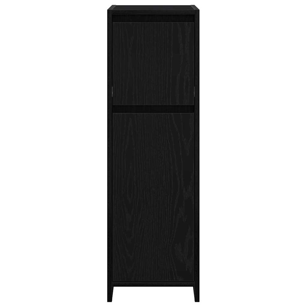 vidaXL Bathroom Cabinet Black Oak 30 x 30 x 95 cm Engineered wood