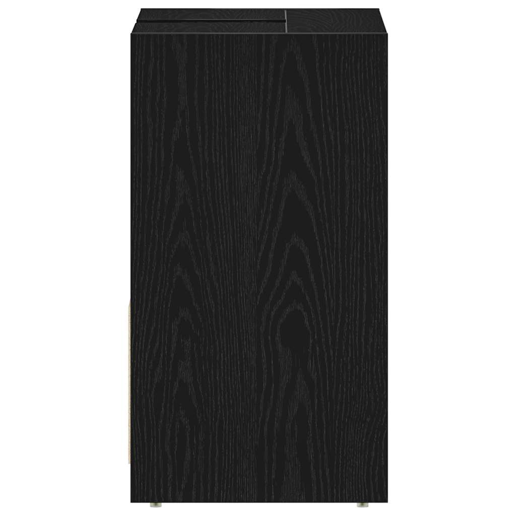 Bathroom Cabinet Black Oak 60x33x60 cm Engineered Wood