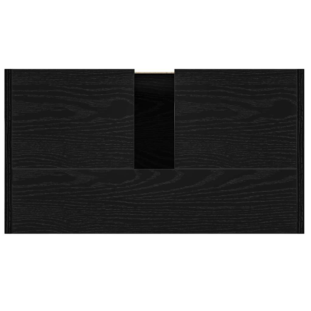 Bathroom Cabinet Black Oak 60x33x60 cm Engineered Wood