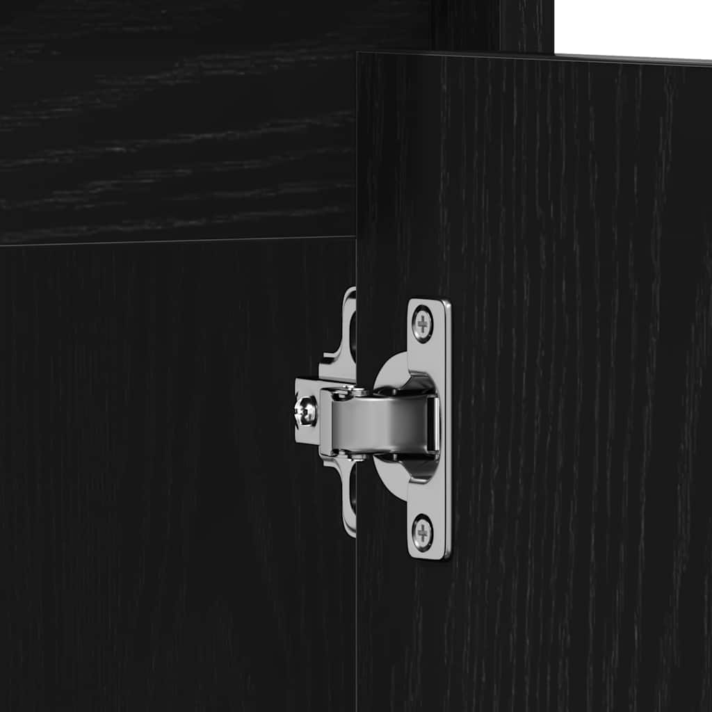 Bathroom Cabinet Black Oak 60x33x60 cm Engineered Wood