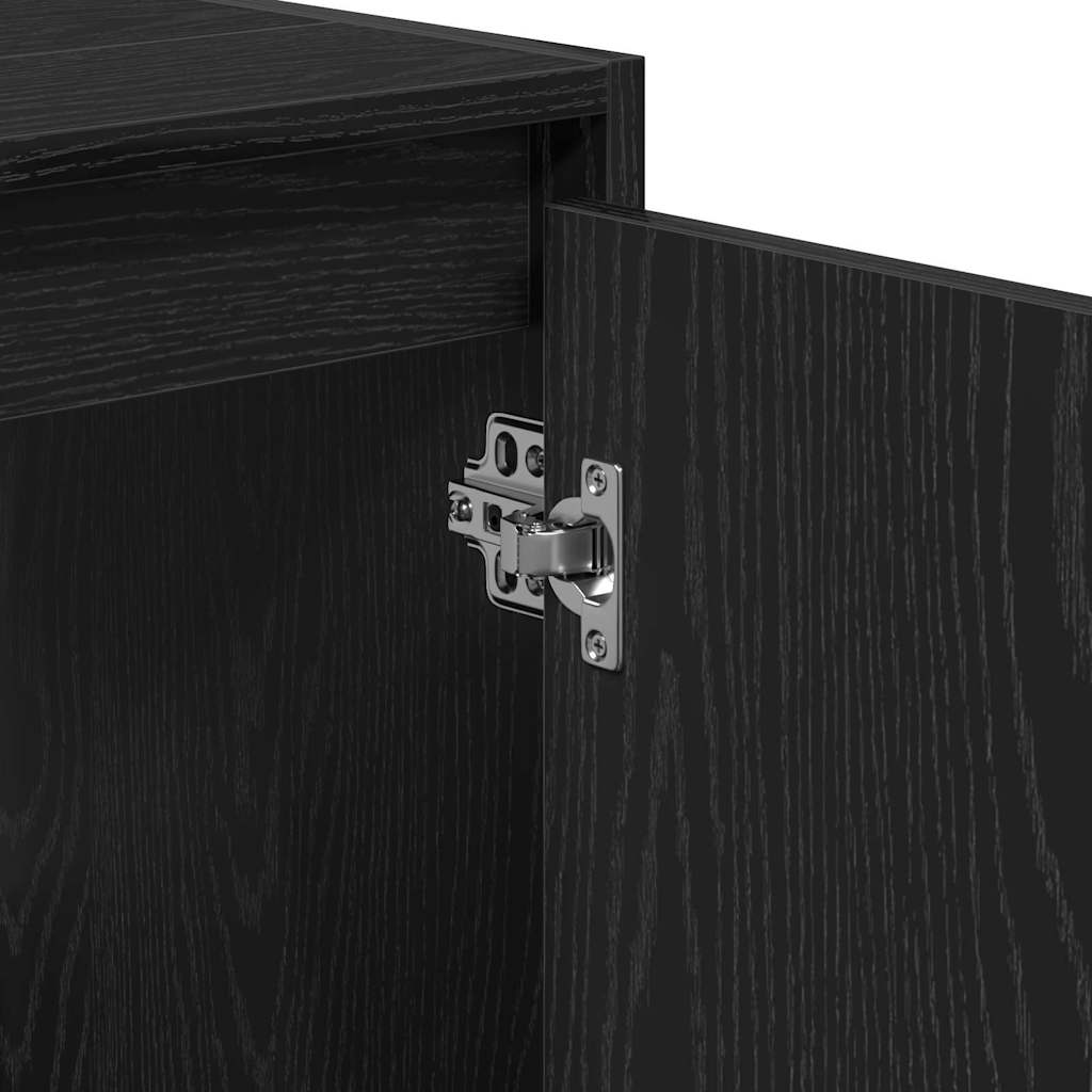 Bathroom Cabinet Black Oak 60 x 33 x 60 cm Engineered Wood