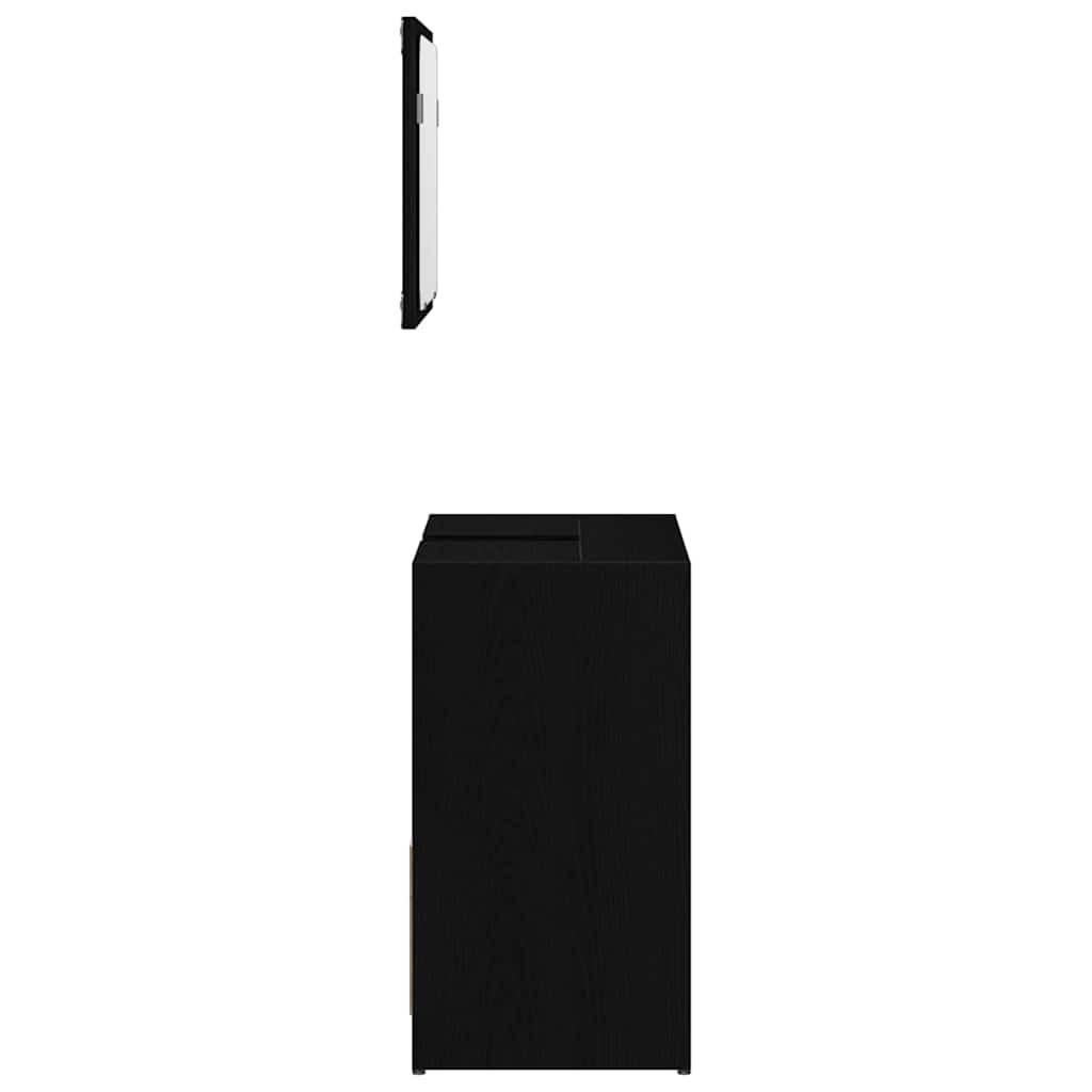 Bathroom Cabinet Black Oak 60 x 33 x 60 cm Engineered Wood