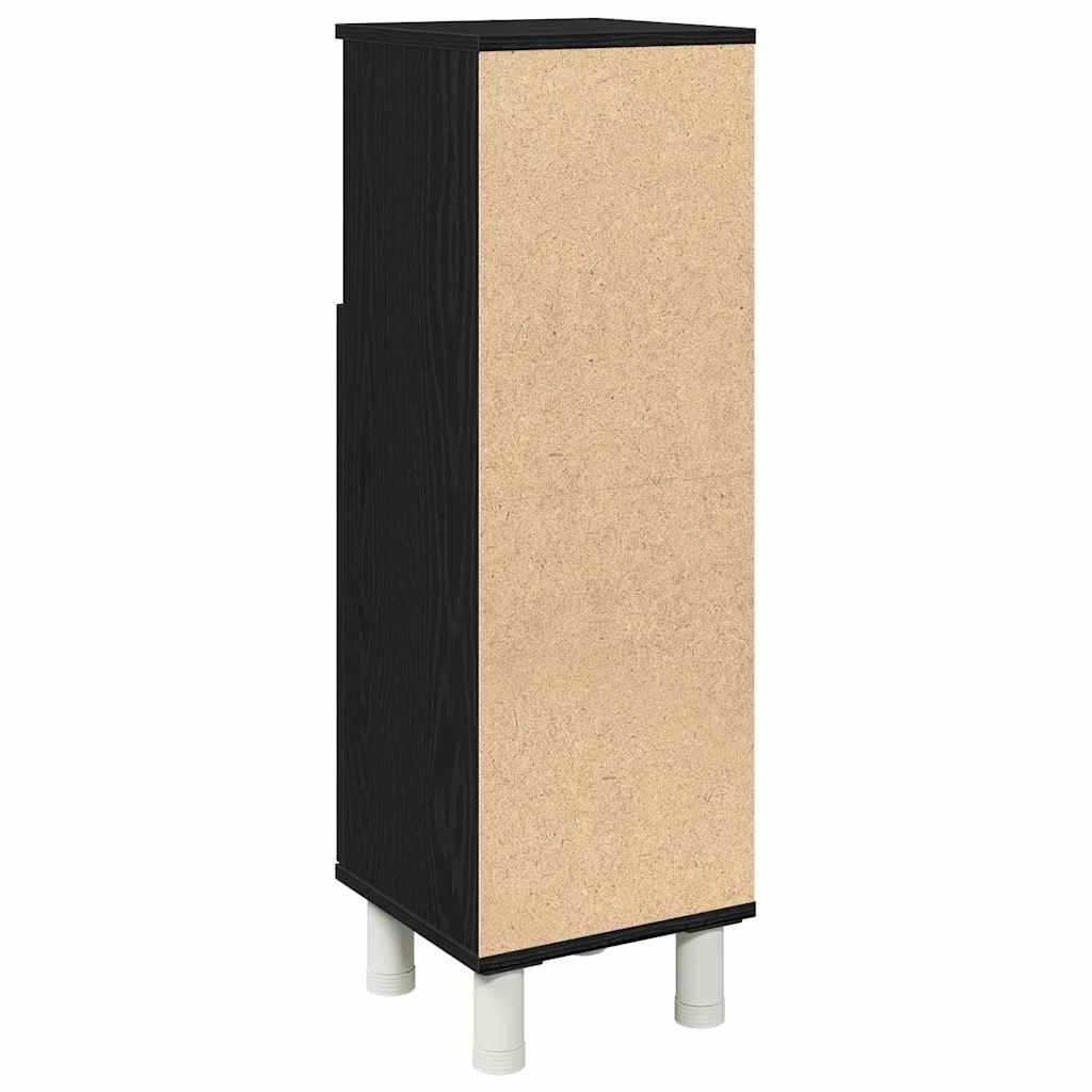 Bathroom Cabinet Black Oak 30 x 30 x 95 cm Engineered Wood