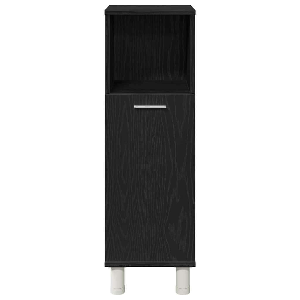 Bathroom Cabinet Black Oak 30 x 30 x 95 cm Engineered Wood