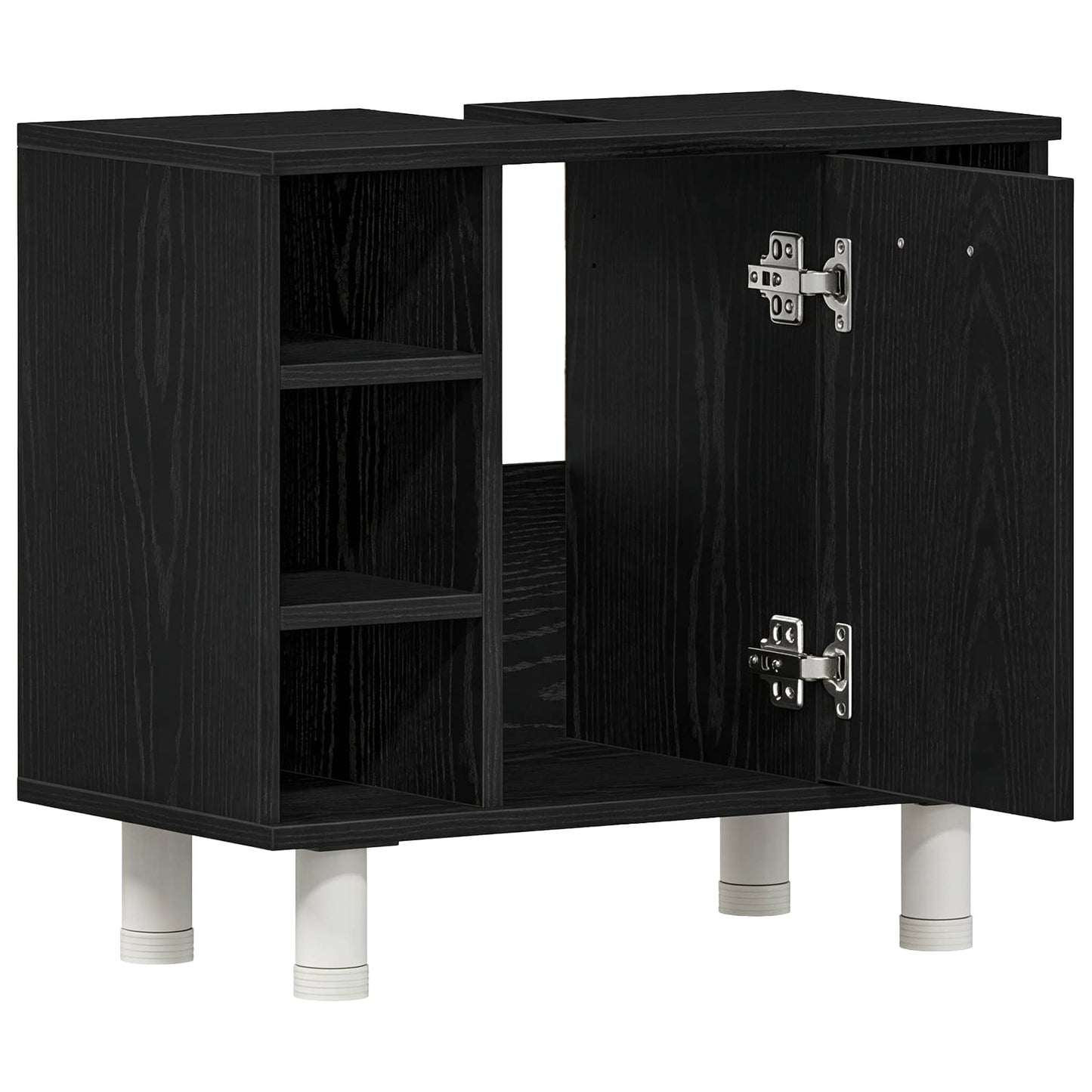 Bathroom Cabinet Black Oak 60 x 32 x 54 cm Engineered Wood