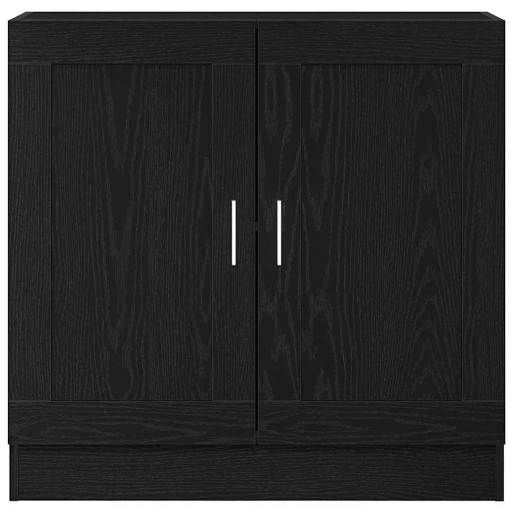 Book Cabinet Black Oak 82.5 x 30.5 x 80 cm Engineered Wood