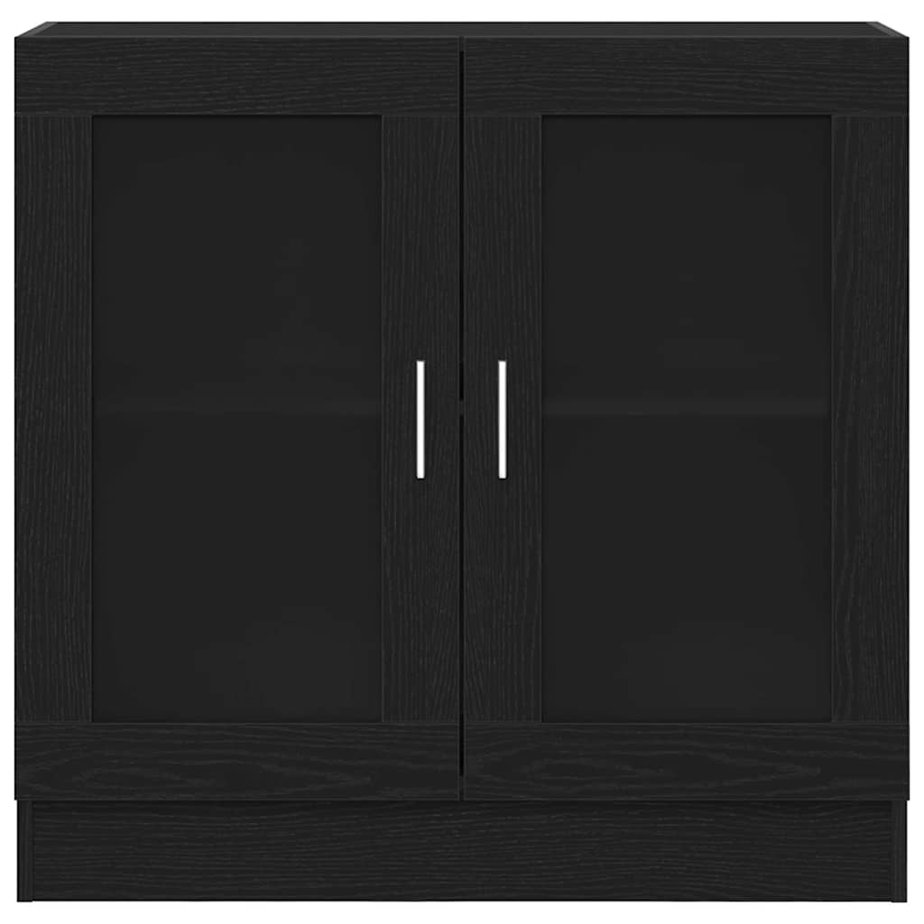 Book Cabinet Black Oak 82.5 x 30.5 x 80 cm Engineered Wood