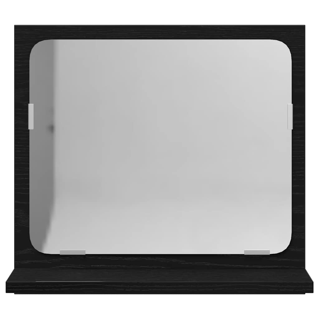 Bathroom Mirror Black Oak 40x10,5x37 cm Engineered Wood