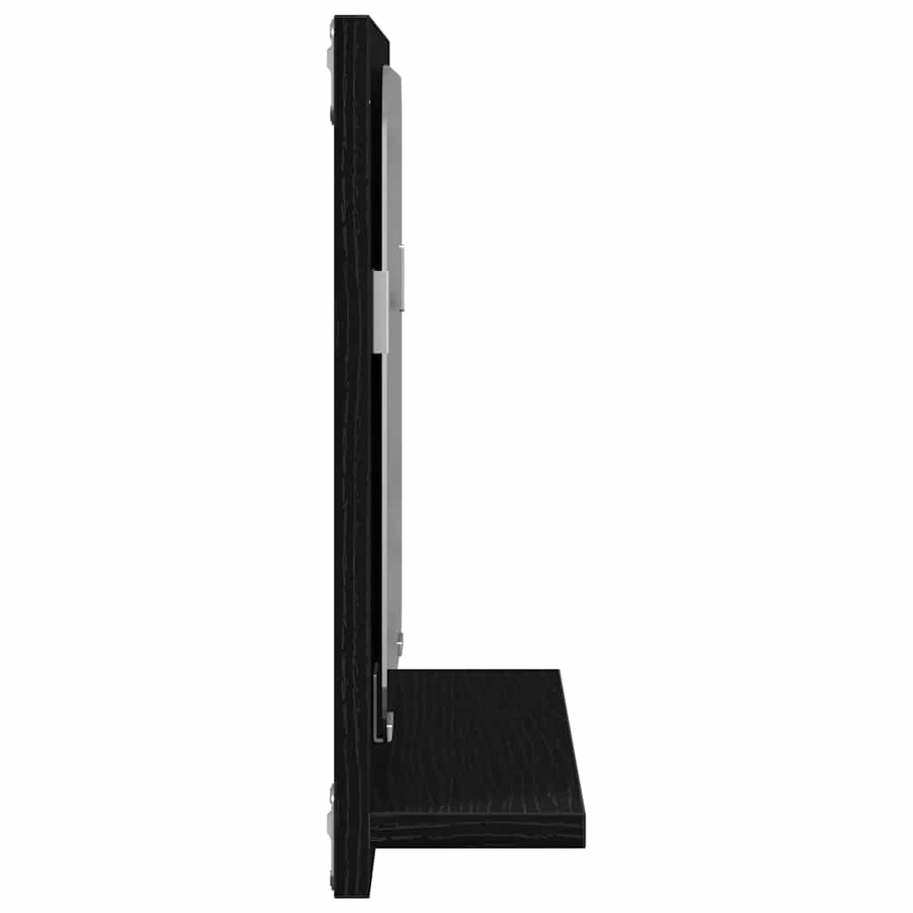 Bathroom Mirror Black Oak 40x10,5x37 cm Engineered Wood