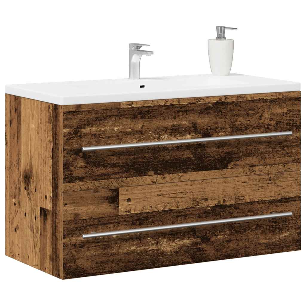 Bathroom Sink Cabinet Old Wood 80x38,5x48 cm Engineered Wood