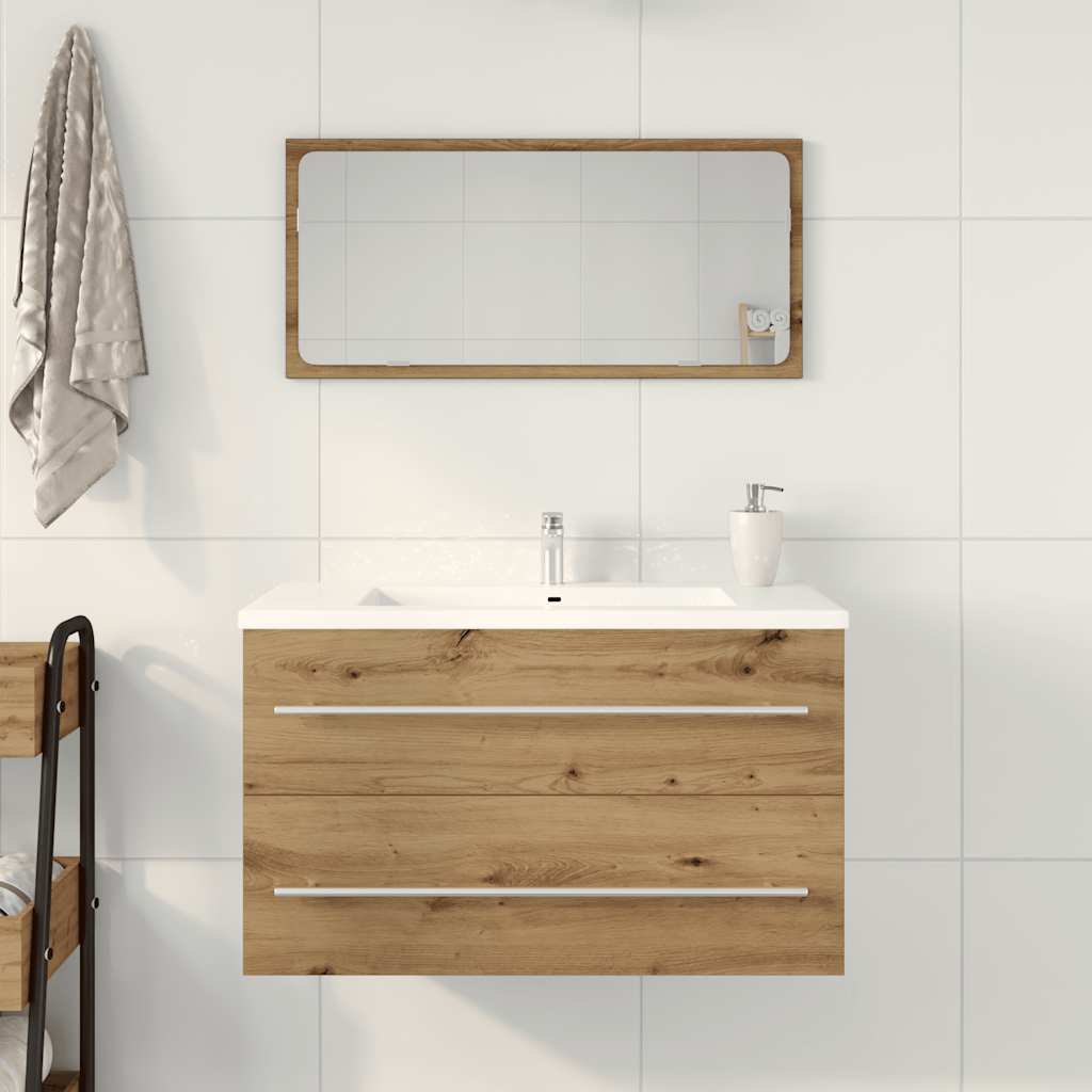 vidaXL Bathroom Sink Cabinet Artisan Oak 80x38.5x48 cm Engineered Wood