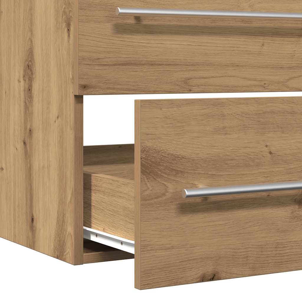vidaXL Bathroom Sink Cabinet Artisan Oak 80x38.5x48 cm Engineered Wood