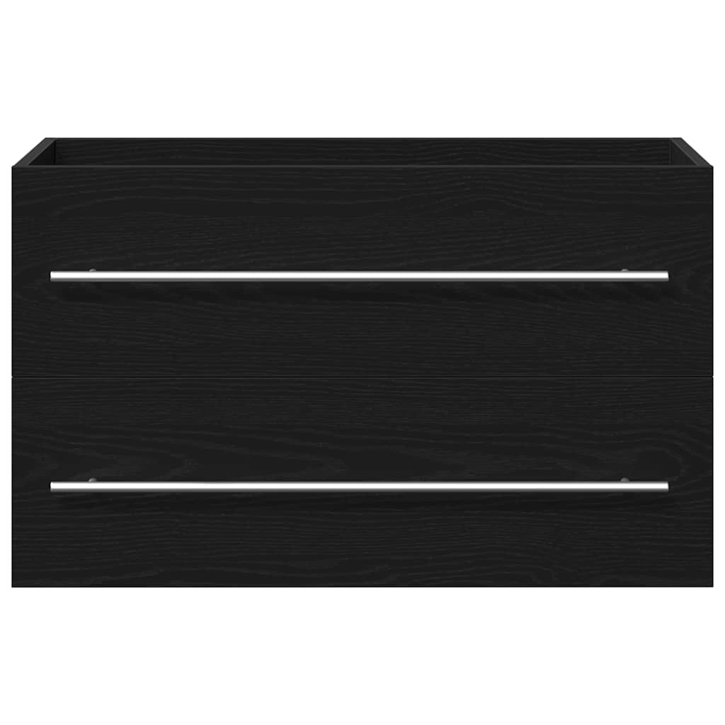 Sink Cabinet Black Oak 80x38,5x48 cm Engineered Wood