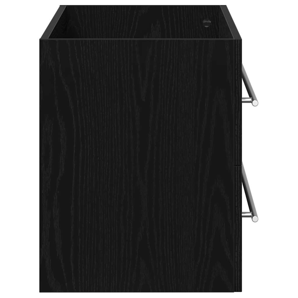 Sink Cabinet Black Oak 80x38,5x48 cm Engineered Wood