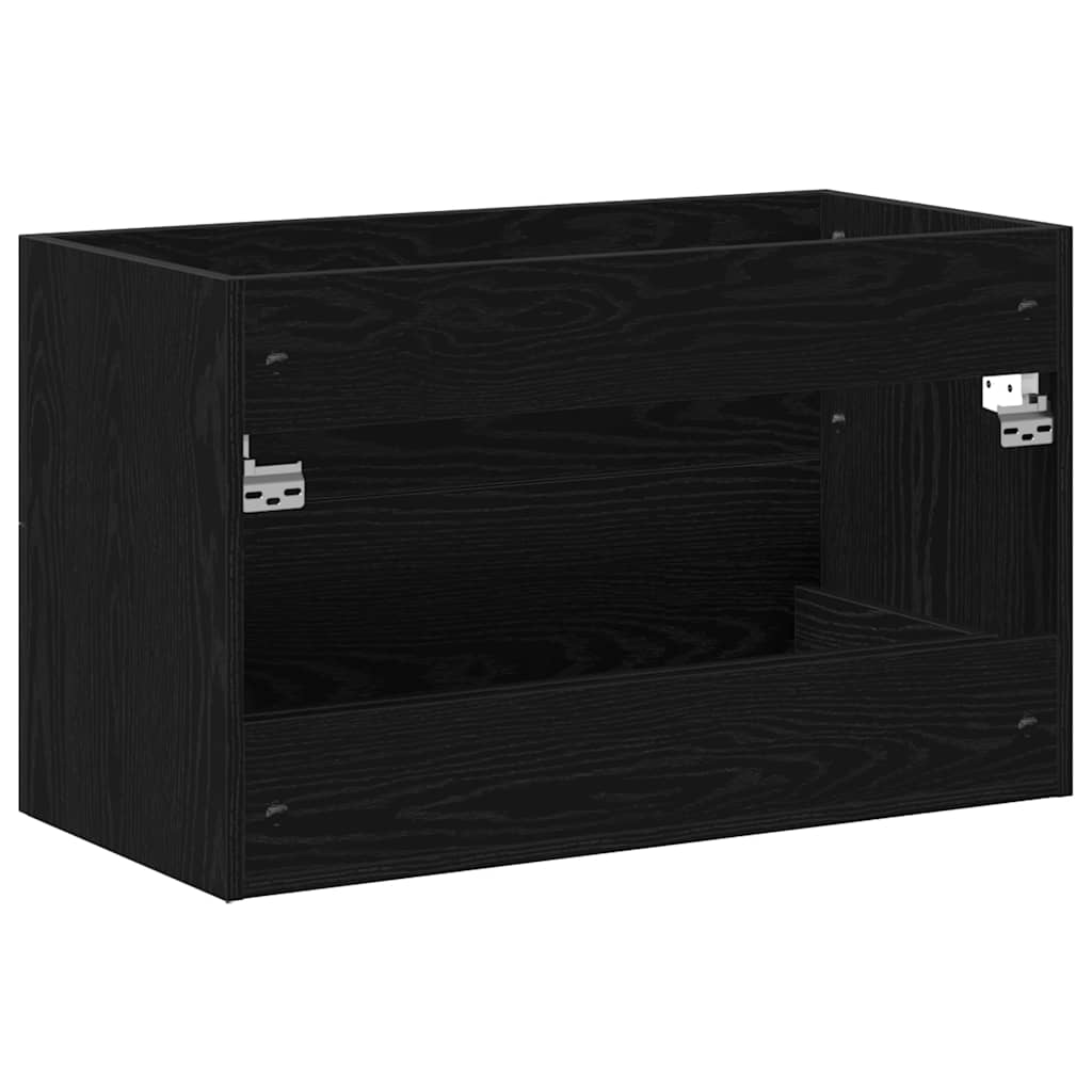 Sink Cabinet Black Oak 80x38,5x48 cm Engineered Wood